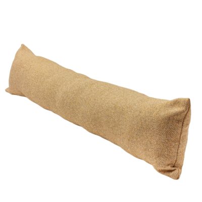 Classic Herringbone Tweed Boudoir Draught Excluder in Ochre Yellow