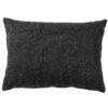 Classic Herringbone Tweed Boudoir Cushion in Charcoal