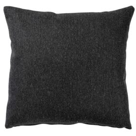 Classic Herringbone Tweed Cushion in Charcoal