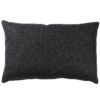 Classic Herringbone Tweed XL Rectangular Cushion in Charcoal