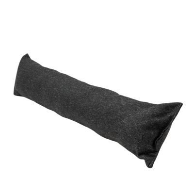 Classic Herringbone Tweed Boudoir Draught Excluder in Charcoal