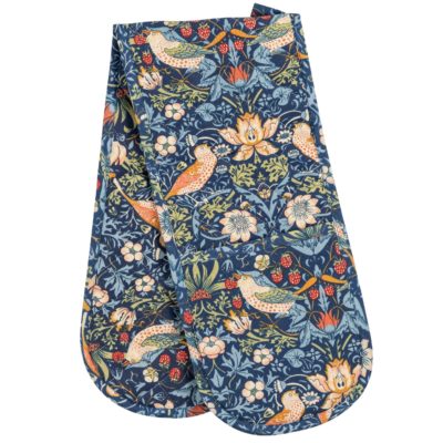 William Morris Strawberry Thief Indigo Blue Oven Gloves