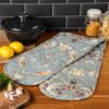 William Morris Strawberry Thief Duck Egg Blue Oven Gloves