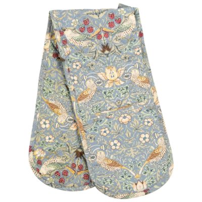 William Morris Strawberry Thief Duck Egg Blue Oven Gloves
