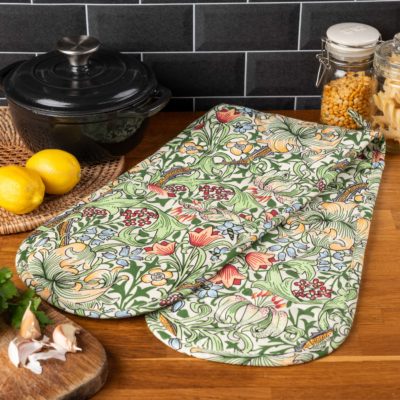 William Morris Golden Lily Green Oven Gloves