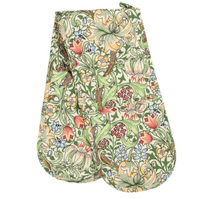 William Morris Golden Lily Green Oven Gloves