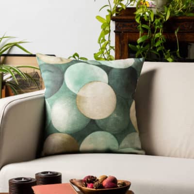 Zen Pebbles Cushion Cover in Mineral Green
