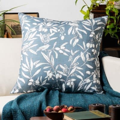 Forest Fauna Extra-Large Cushion in Cornflower Blue