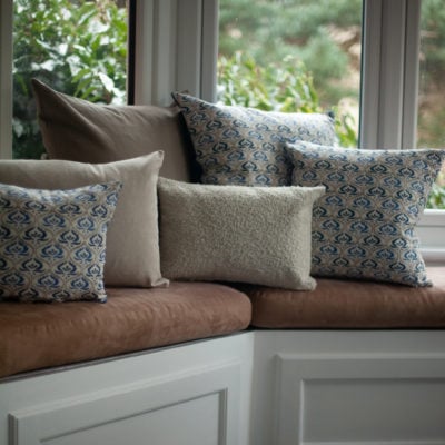 Tamil Cushion Cover in Indigo Blue