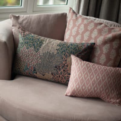 Chatsworth Extra-Large Cushion in Dusky Pink