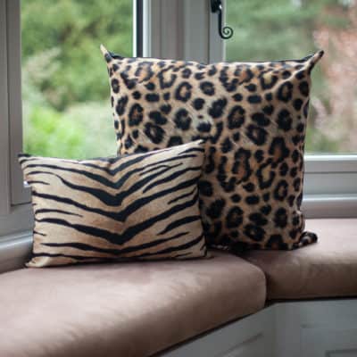 Leopard Spot Velvet Extra-Large Cushion