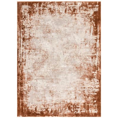 Vintage Border Rug in Terracotta