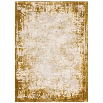 Vintage Border Rug in Gold