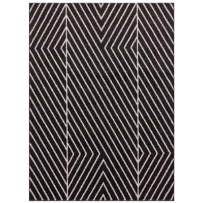 Chevron Rug in Black and White