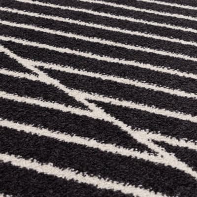Chevron Rug in Black and White