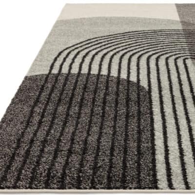 Mid-Century Abstract Rug in Grey