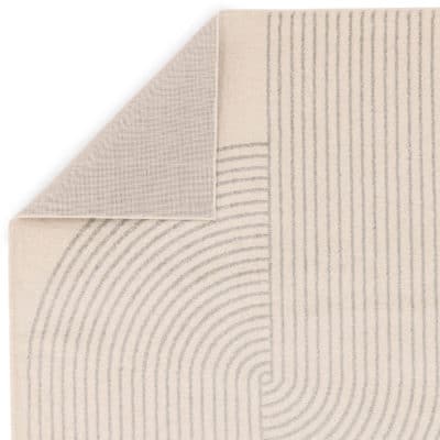 Mid-Century Abstract Rug in Cream