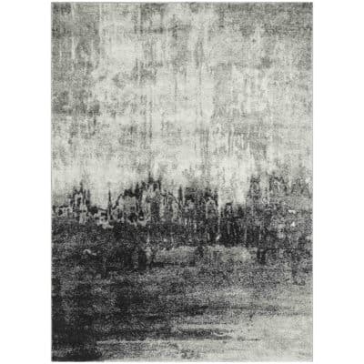 Impressionist Horizon Rug in Grey