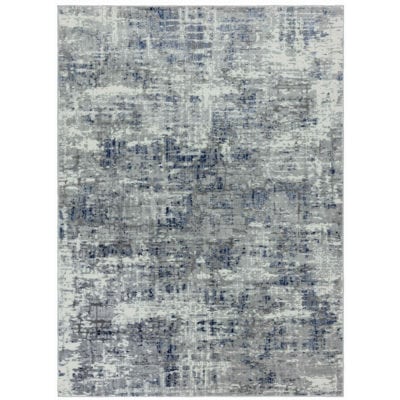 Chenille Effect Rug in Blue
