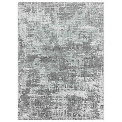 Chenille Effect Rug in Grey