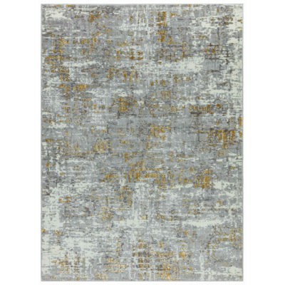 Chenille Effect Rug in Yellow