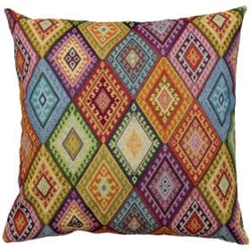 Kilim Weave XL Cushion in Rainbow