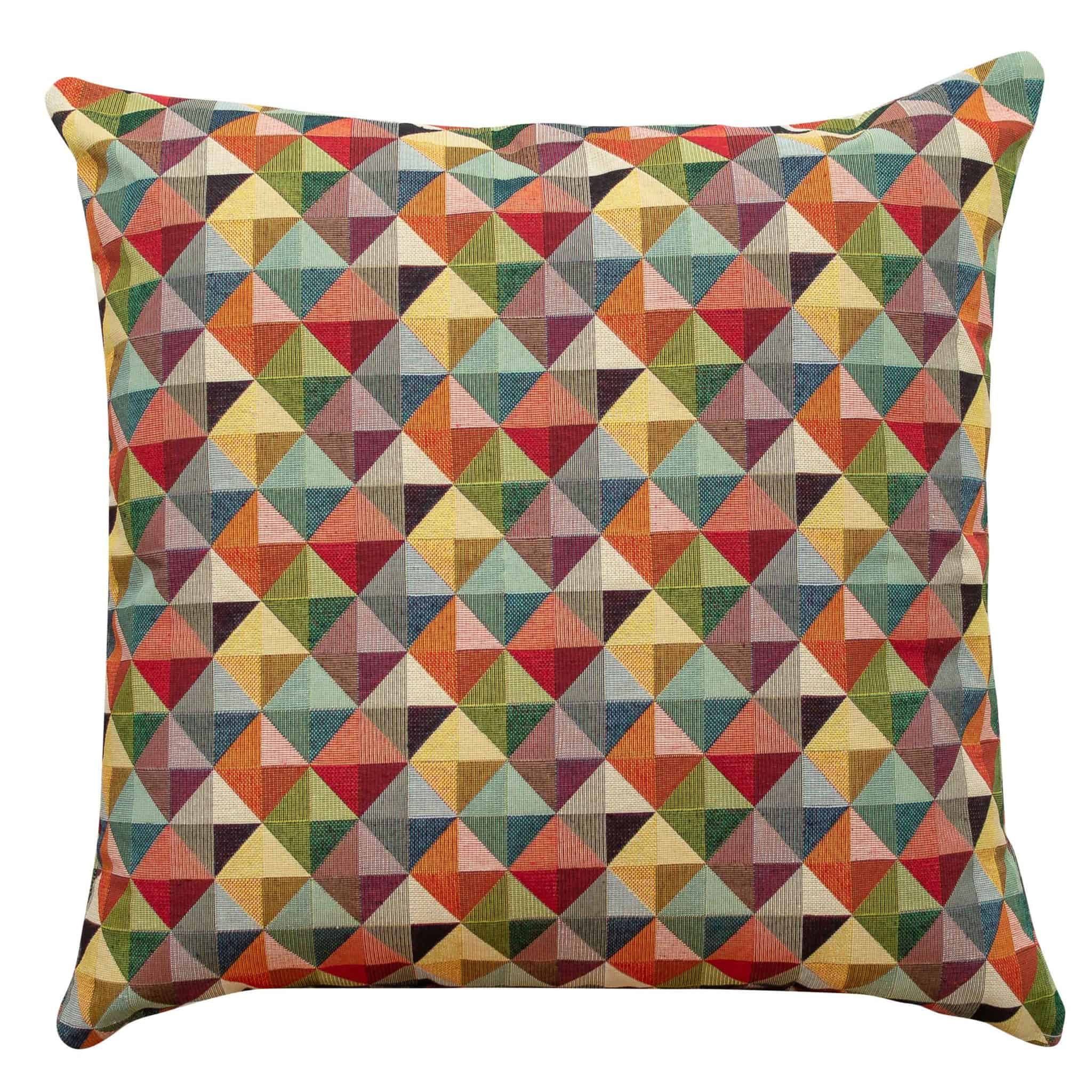 Triangle Harlequin Geometric Tapestry Cushion Linen Loft triangle-harlequin-geometric-tapestry-cushion-linen-loft
