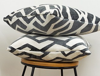 Abstract Geometric Chenille Cushions