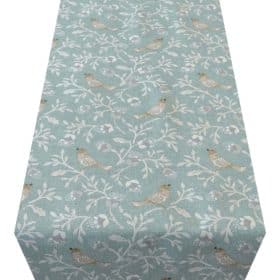 Dainty Songbird Table Runner in Duck Egg