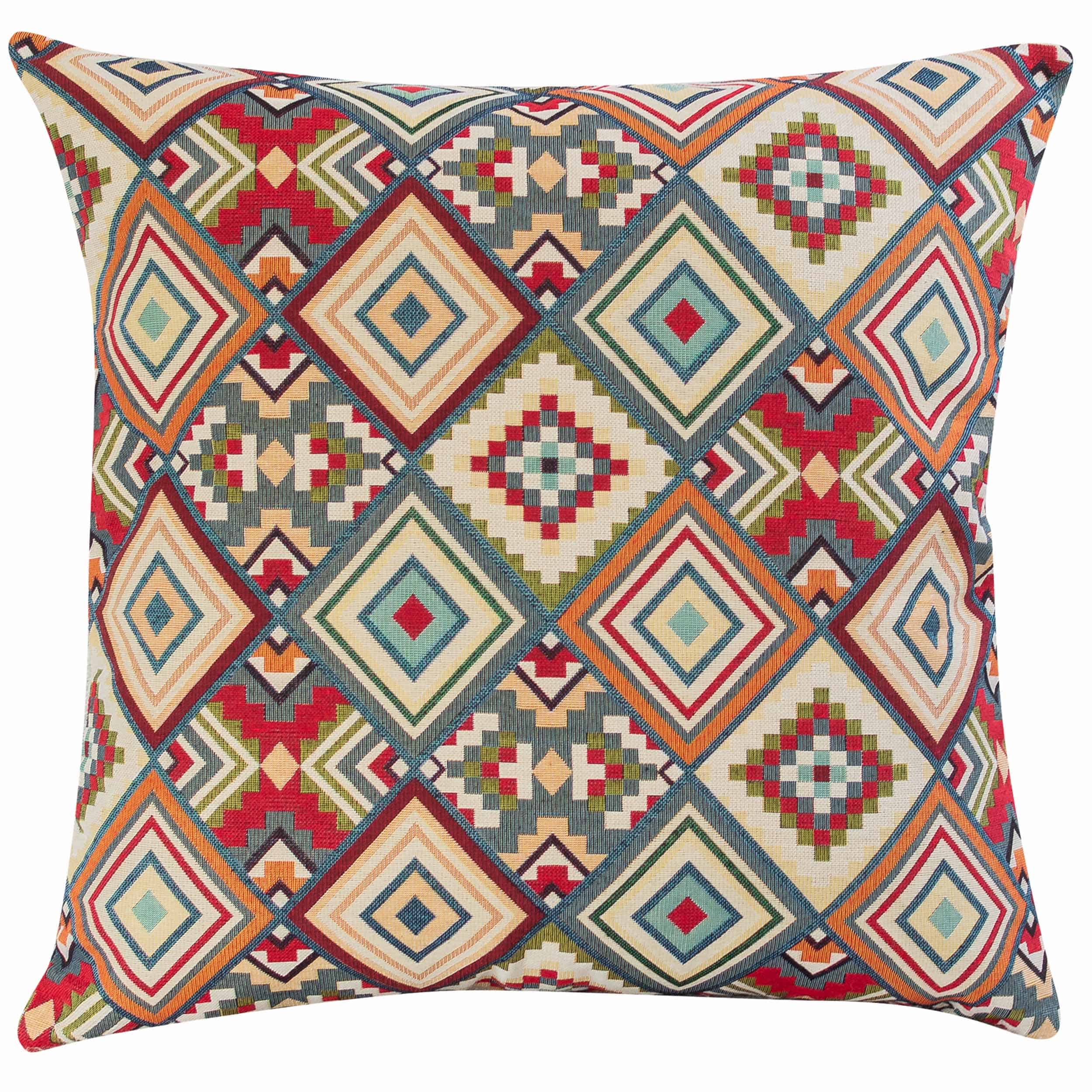 Extra Large Aztec Geometric Tapestry Cushion Linen Loft Extra Large Aztec Geometric Tapestry Cushion Linen Loft