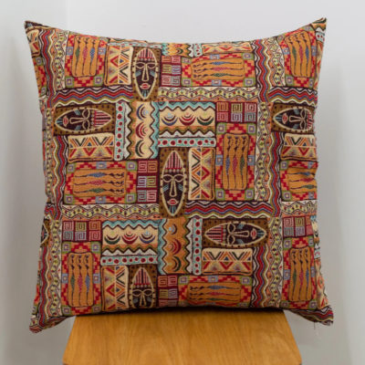 African Mask Tapestry Extra-Large Cushion