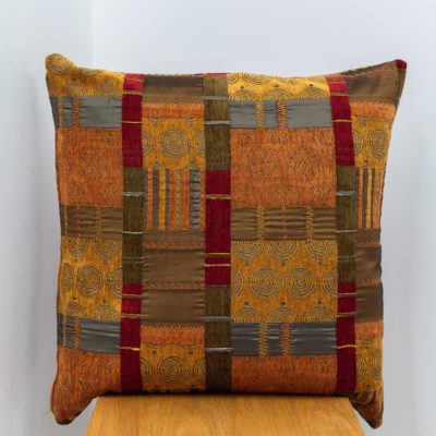 Extra Large Moroccan Patchwork Cushion in Terracotta