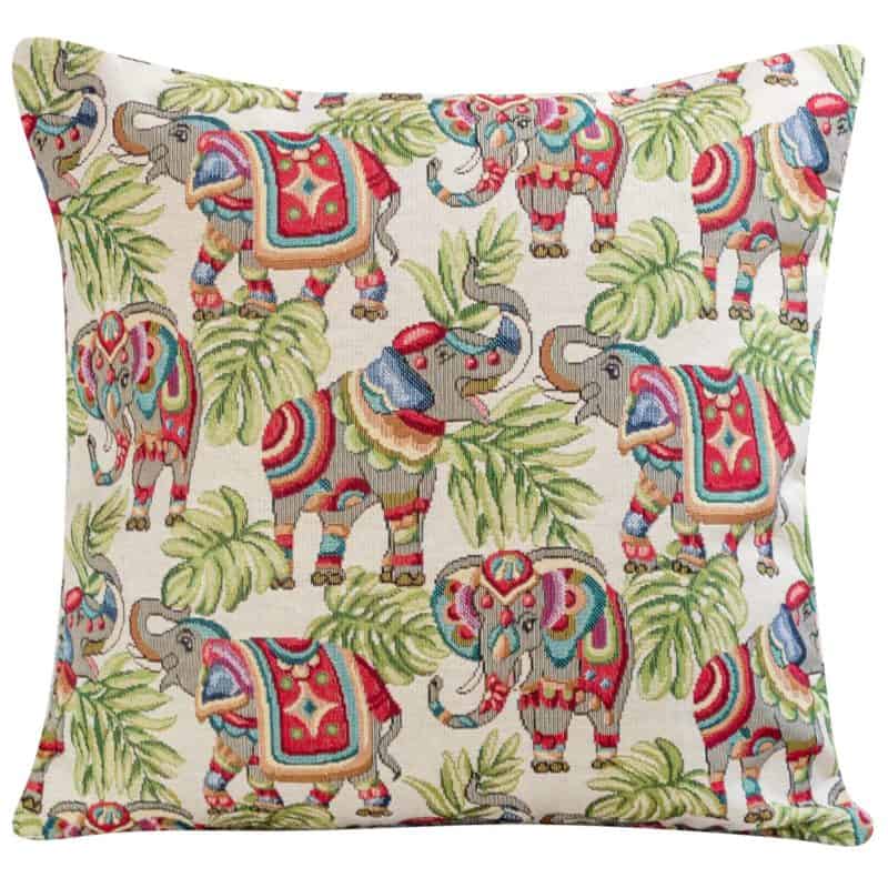 Indian Elephant Tapestry Cushion