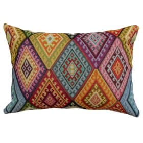 Kilim Weave Boudoir Cushion in Rainbow