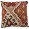 Linen Kilim Cushion in Terracotta