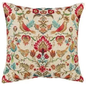 Morris Style Bird Garden Tapestry Cushion