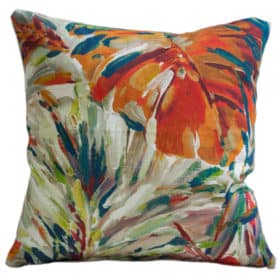 Painted Jungle Leaves Cushion