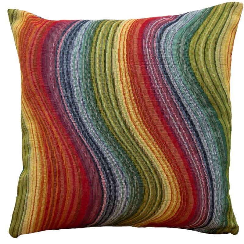 Rainbow Wave Tapestry Cushion