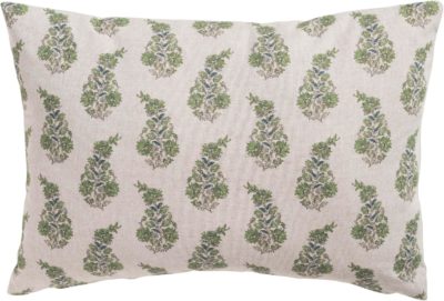 Willowmere Sprig Boudoir Cushion in Sage Green