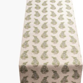 Willowmere Sprig Table Runner in Sage Green
