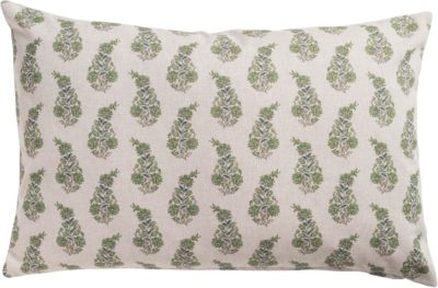 Willowmere Sprig XL Rectangular Cushion in Sage Green