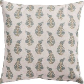 Willowmere Sprig Cushion in Duck Egg Blue