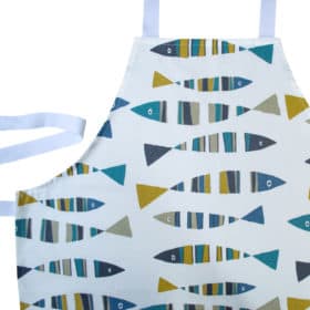 Green and Blue Sardine Apron