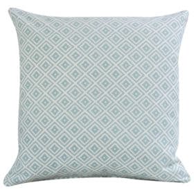 Scandi Ikat Cushion in Duck Egg Blue