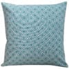 Scandi Ikat Cushion in Turquoise Blue