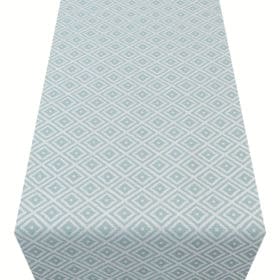 Scandi Ikat Table Runner in Duck Egg Blue