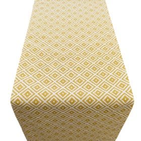 Scandi Ikat Table Runner in Ochre