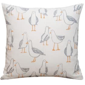 Seagull Cushion in White