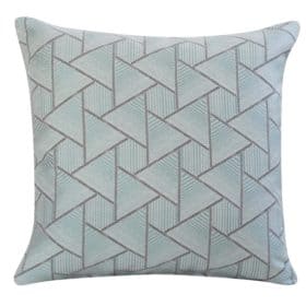 Triangles Geometry Cushion in Duck Egg Blue