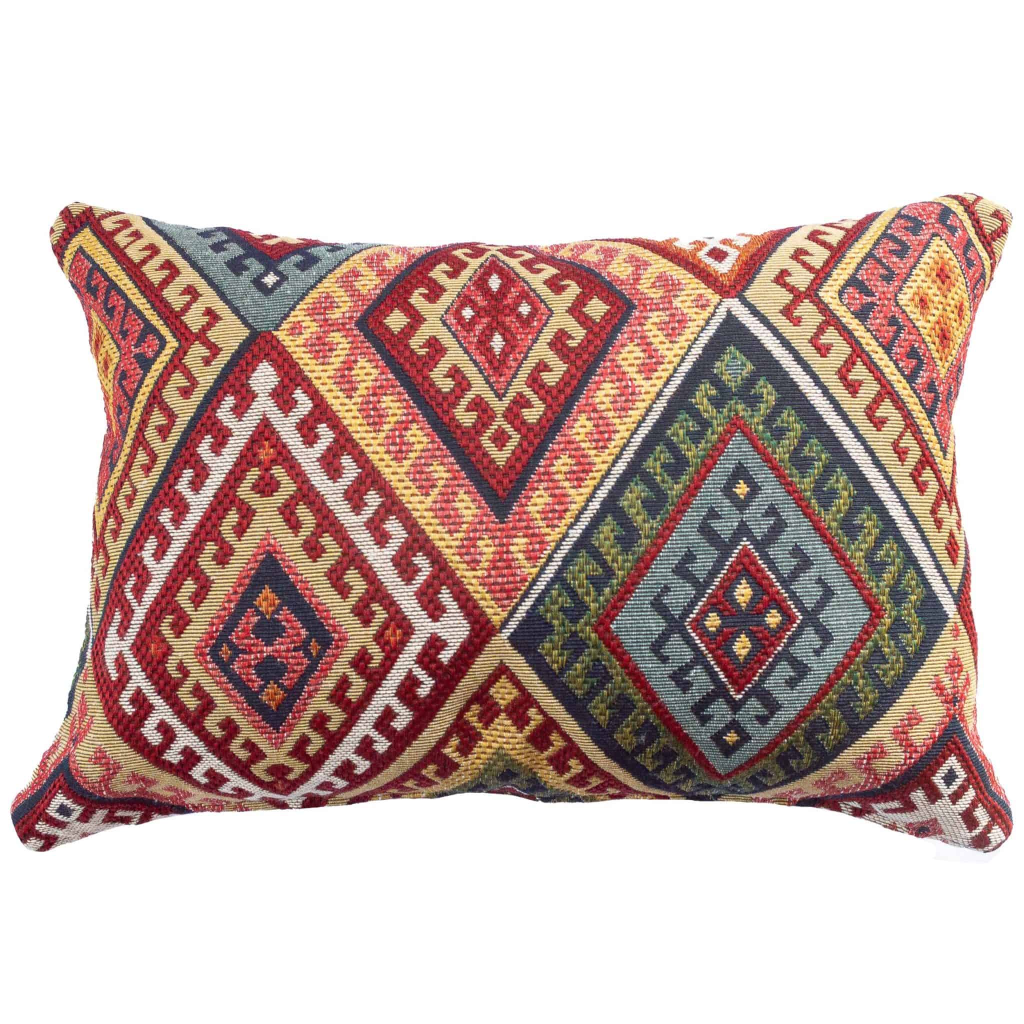 Turkish Kilim Weave XL Rectangular Cushion - Linen Loft